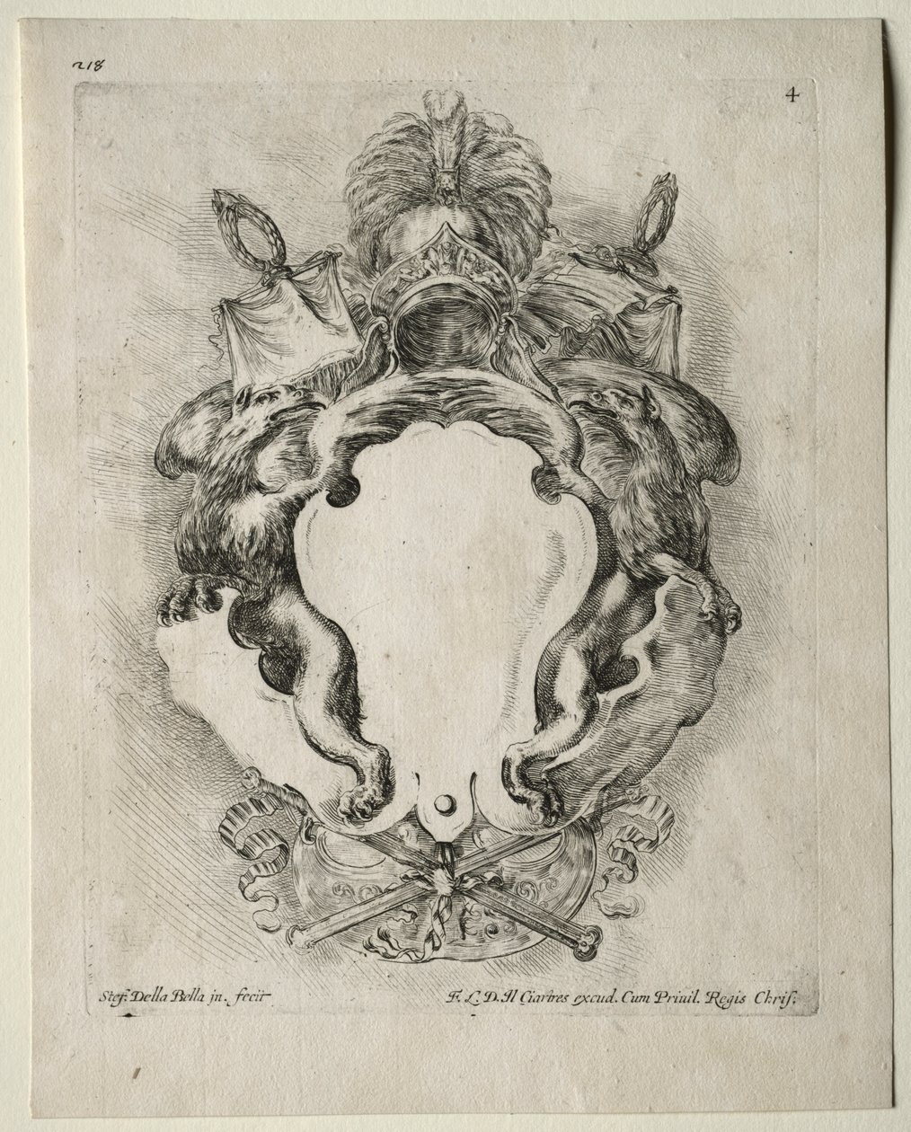 Collection de divers caprices et nouveaux dessins de cartouches et ornements : No. 4 - Stefano della Bella