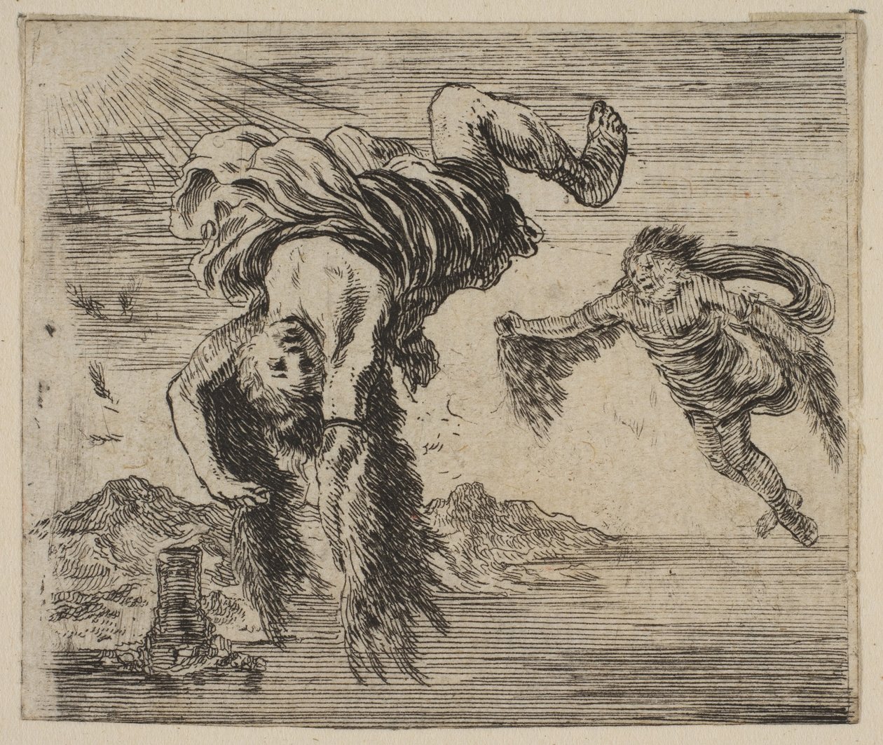 Dédale et Icare, du Jeu de la Mythologie, 1644 - Stefano della Bella