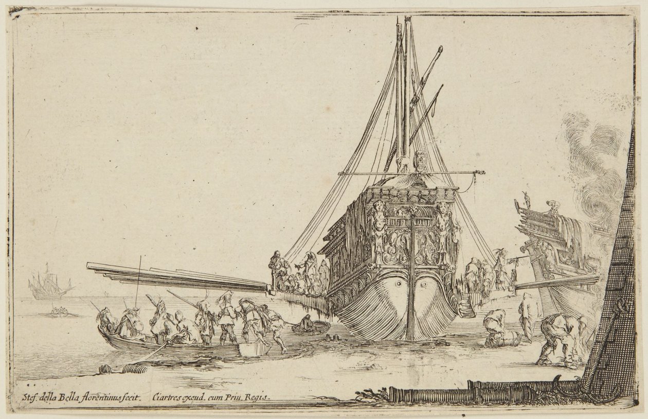 Embarquement (Figures diverses) - Stefano della Bella
