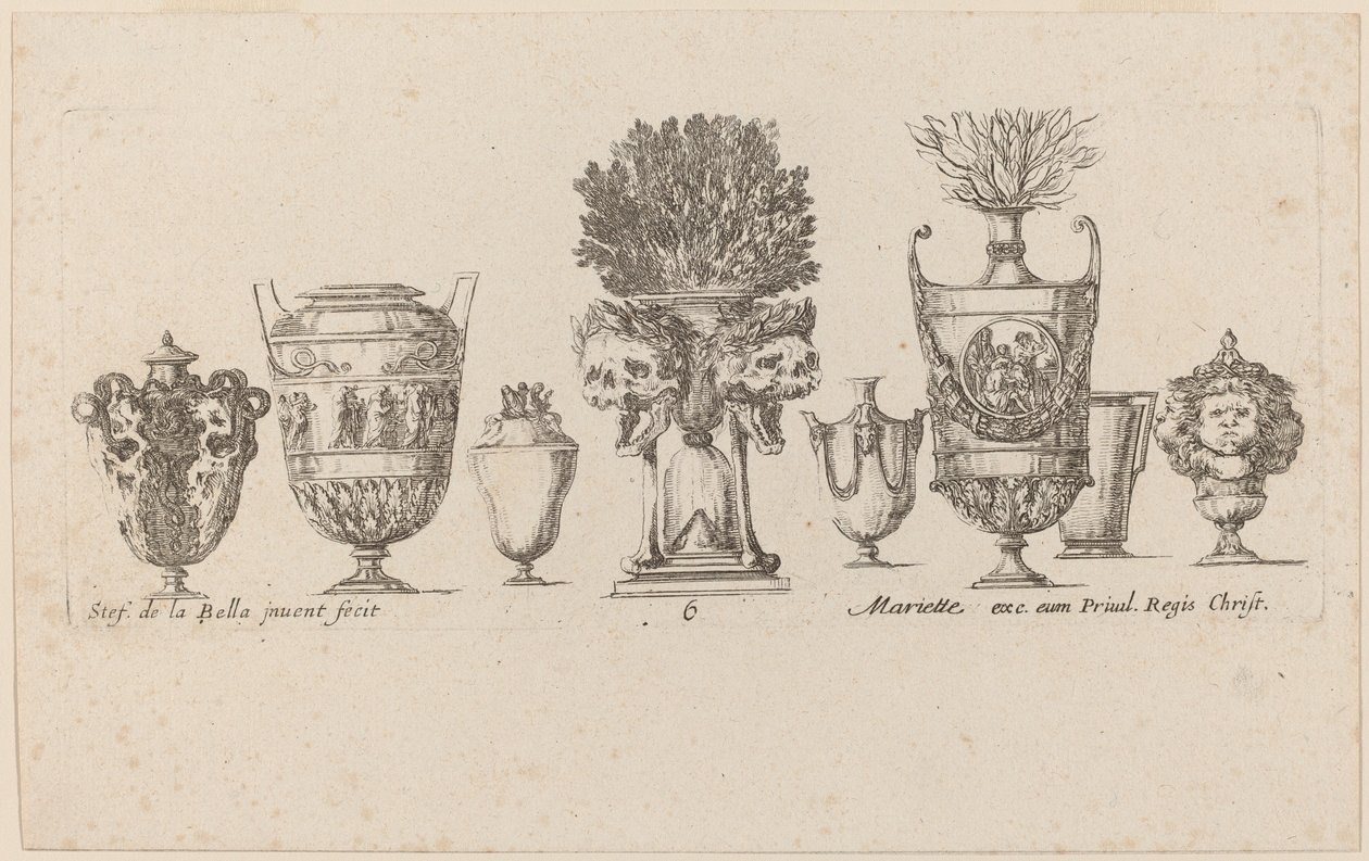 Vases fantastiques, probablement 1646 - Stefano della Bella