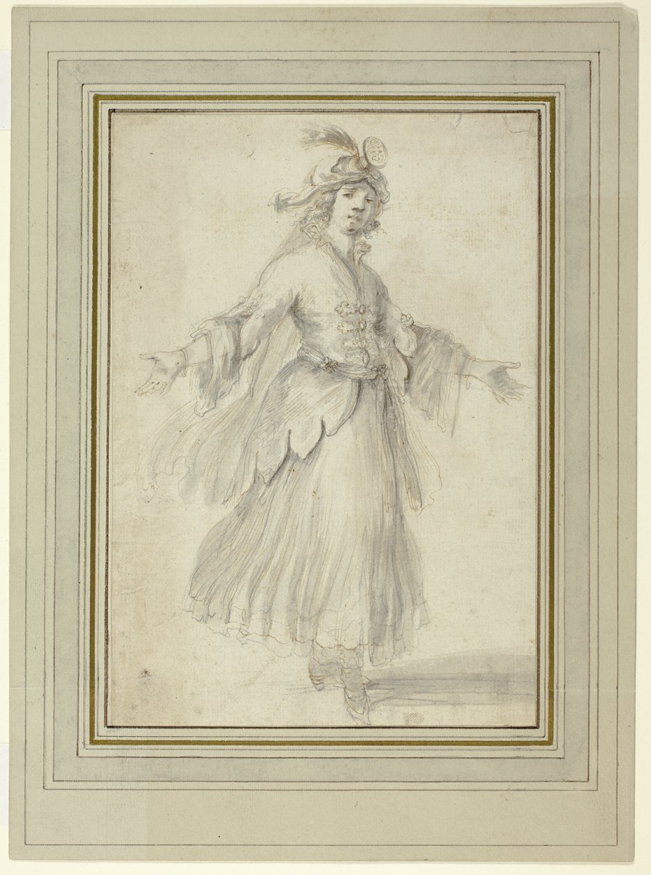 Danseuse en costume exotique - Stefano della Bella