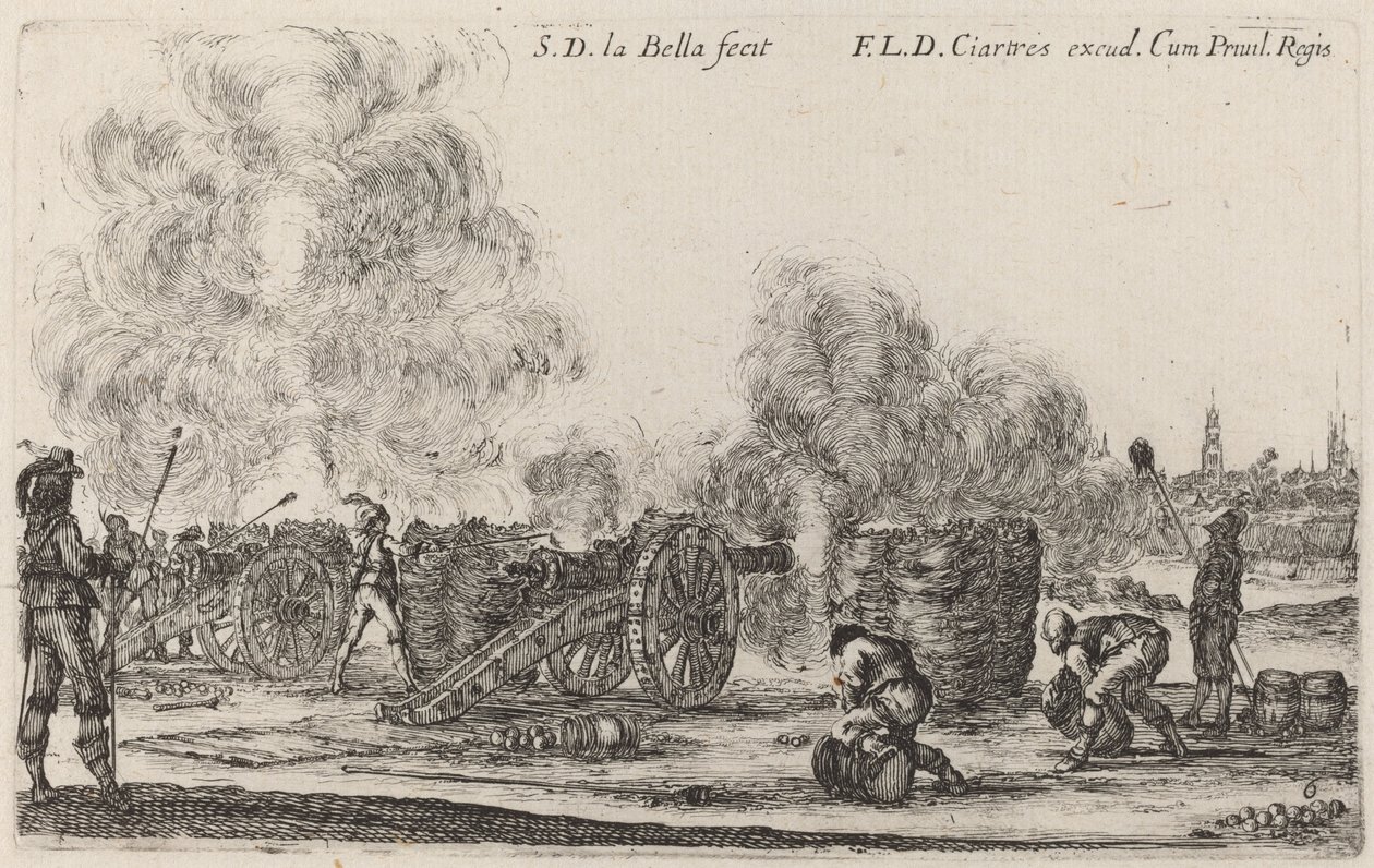 Tir des canons, vers 1641 - Stefano della Bella