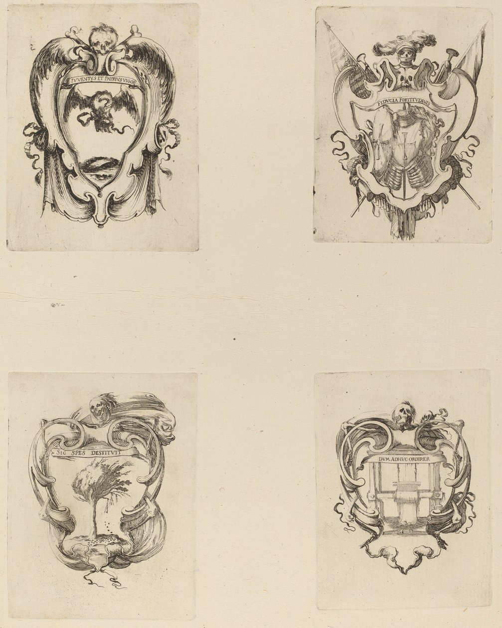 Quatre emblèmes pour les funérailles du Prince Francesco de Medici - Stefano della Bella