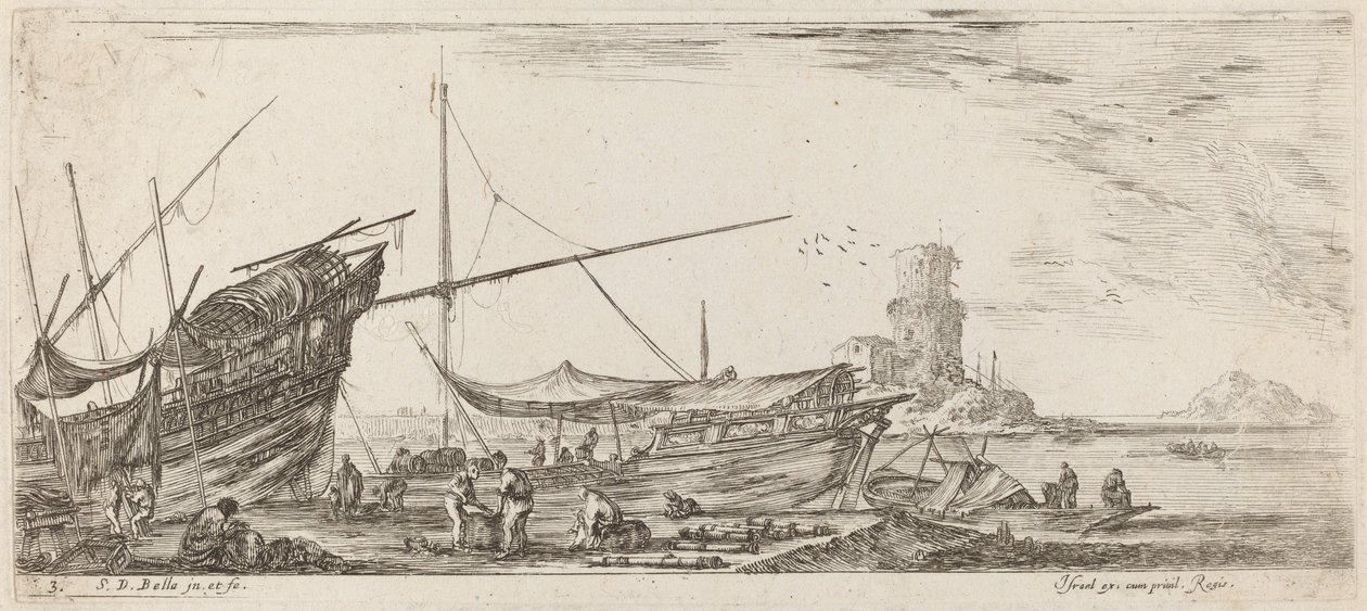 Vue du port - Stefano della Bella