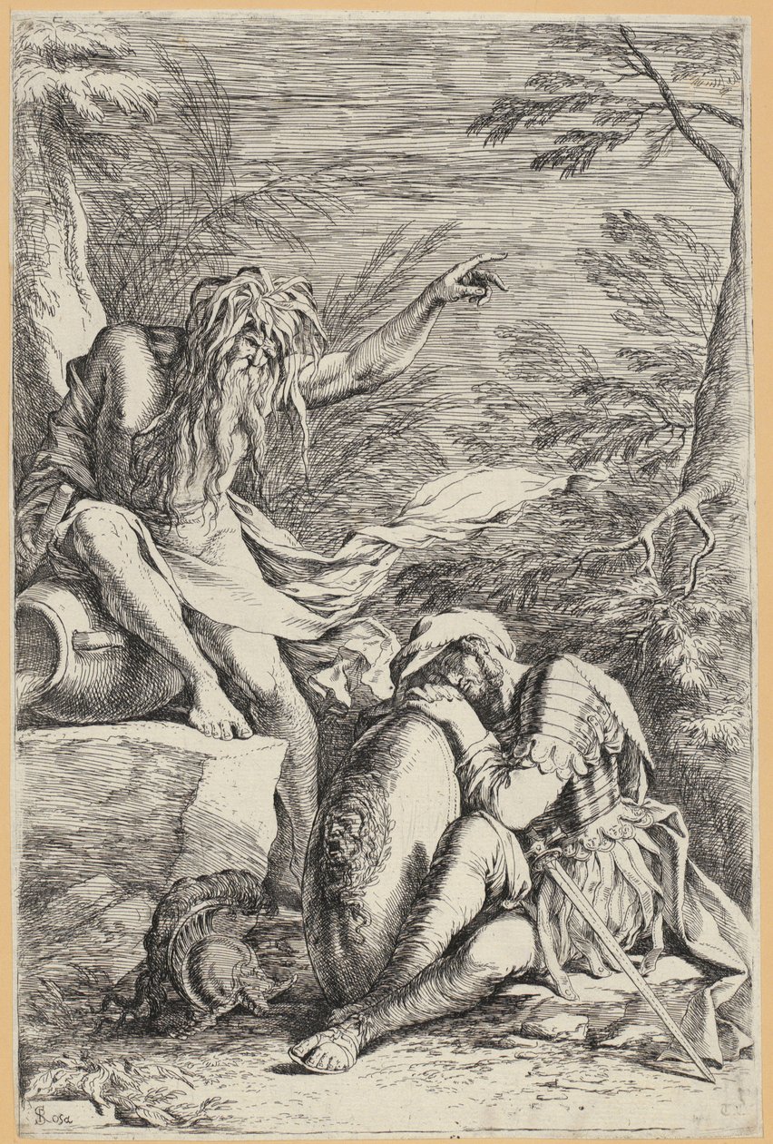 Cartouche comportant deux squelettes sur des colonnes ioniques - Stefano della Bella