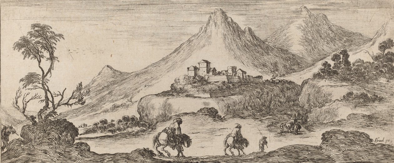 Paysage avec château, 1641 - Stefano della Bella