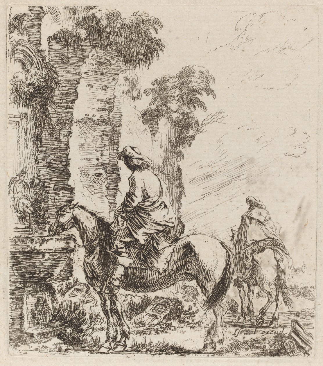 Paysage avec cavaliers - Stefano della Bella