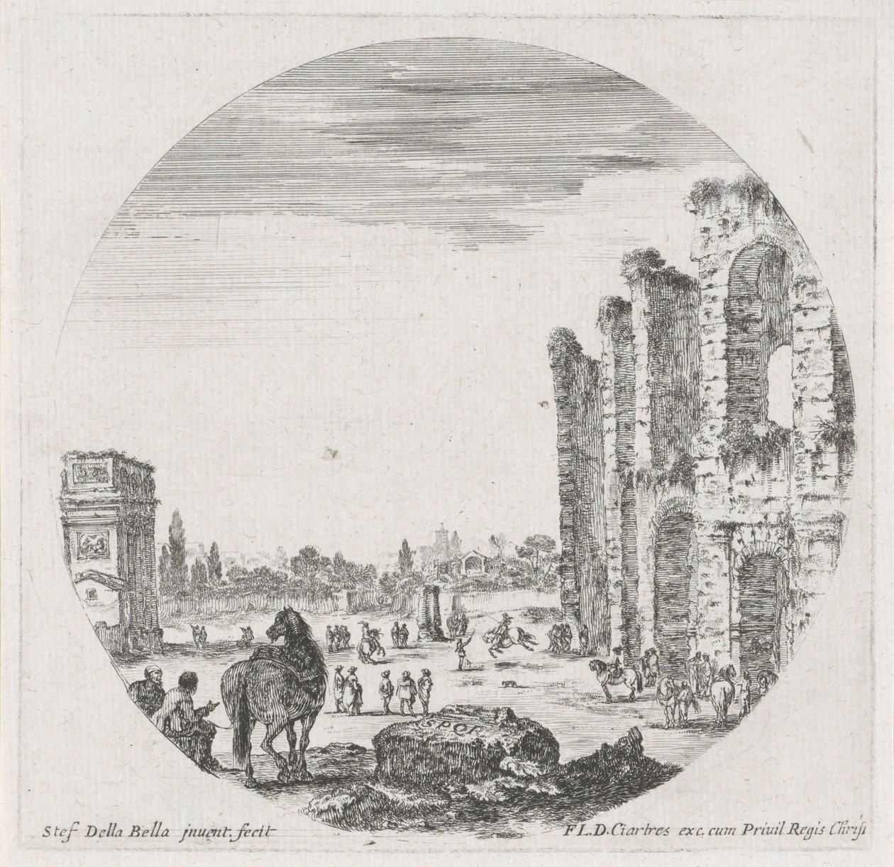 Paysage avec le Colisée et l