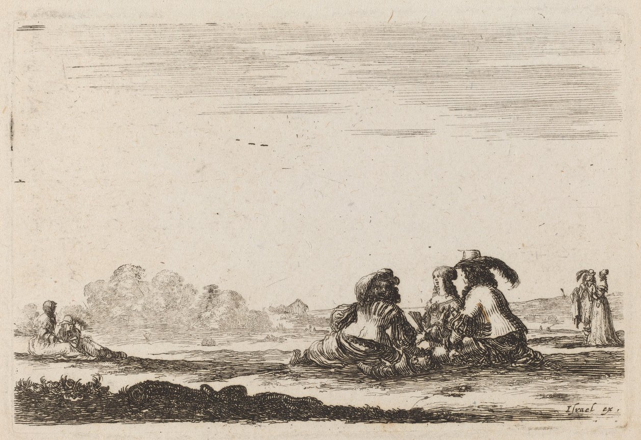 Seigneurs et dames conversant, 1642 - Stefano della Bella