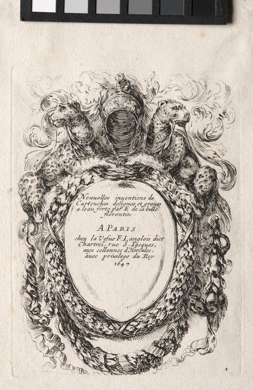 Nouveau modèle pour une cartouche, 1647 - Stefano della Bella