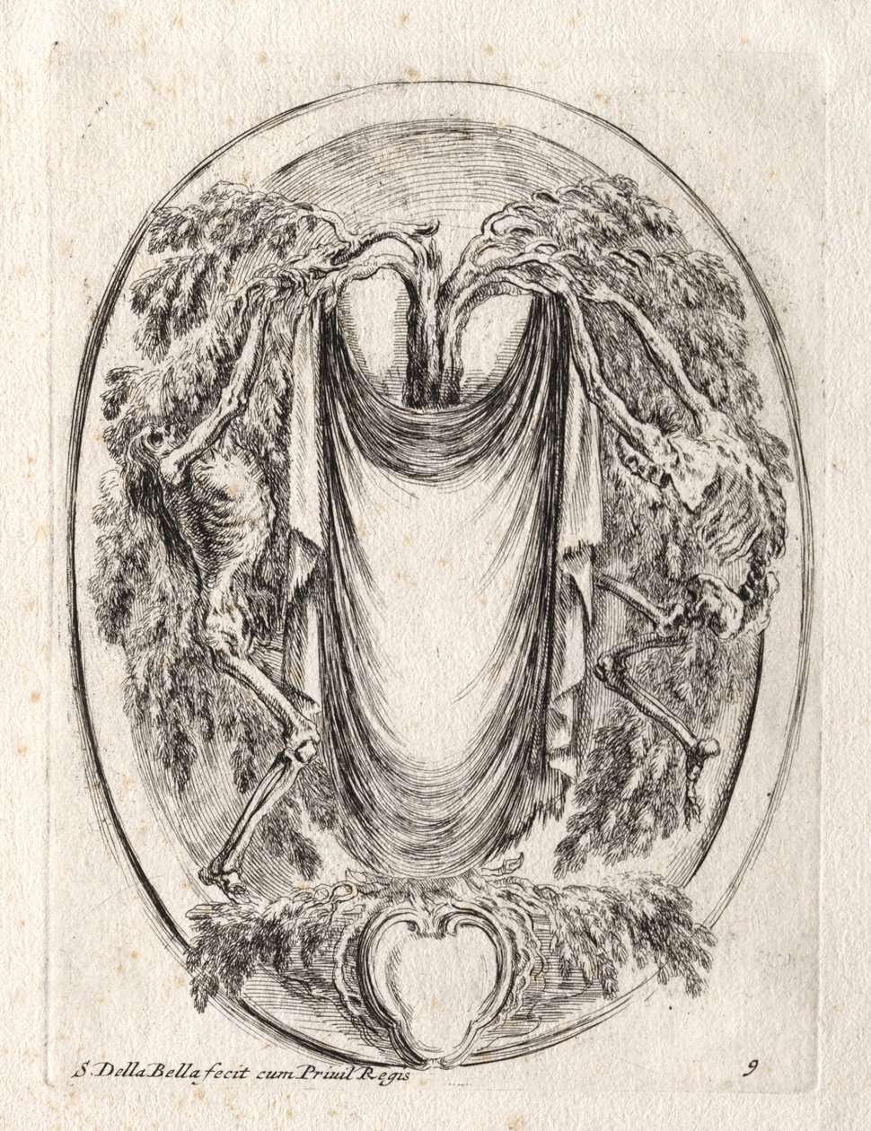 Nouveau modèle pour une cartouche, 1647 - Stefano della Bella