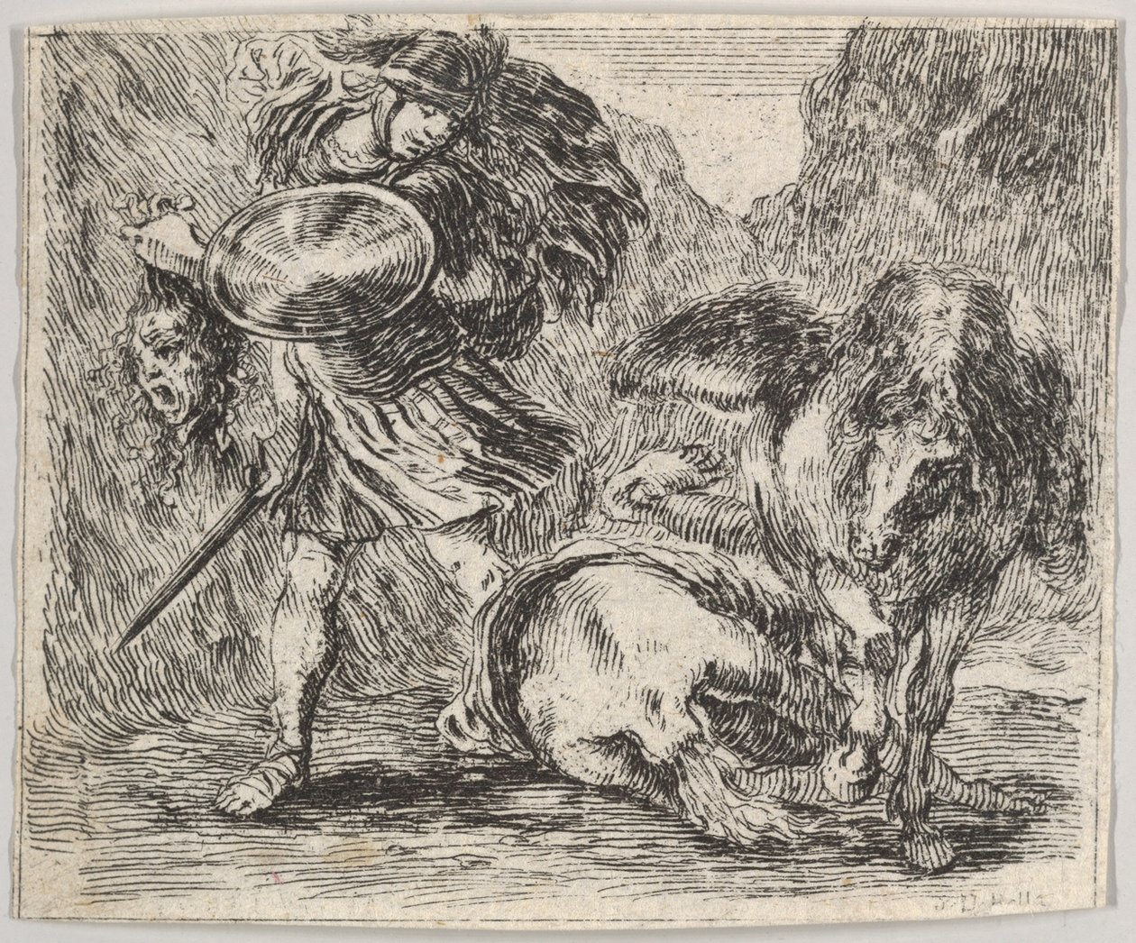 Persée et Méduse, du Jeu de la Mythologie, 1644 - Stefano della Bella