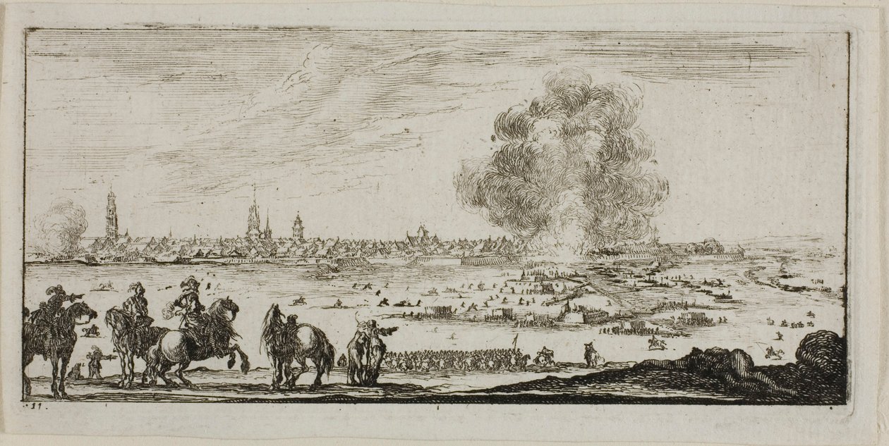 Planche Onze des Dessins de plusieurs mouvements par des soldats - Stefano della Bella