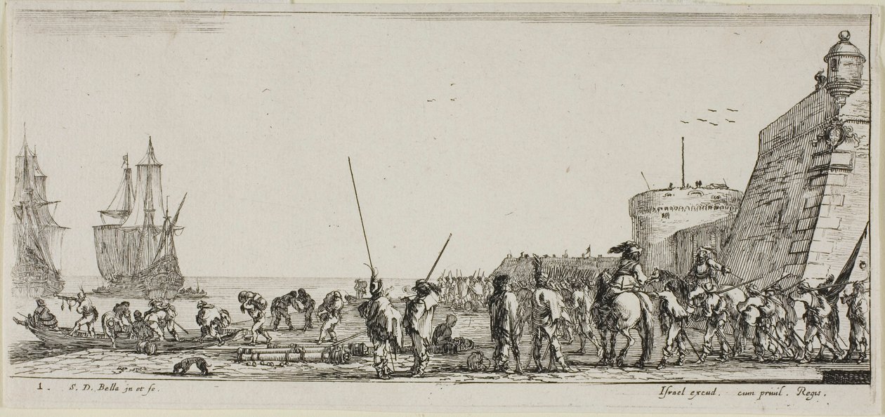 Planche Deux de Divers Embarquements - Stefano della Bella