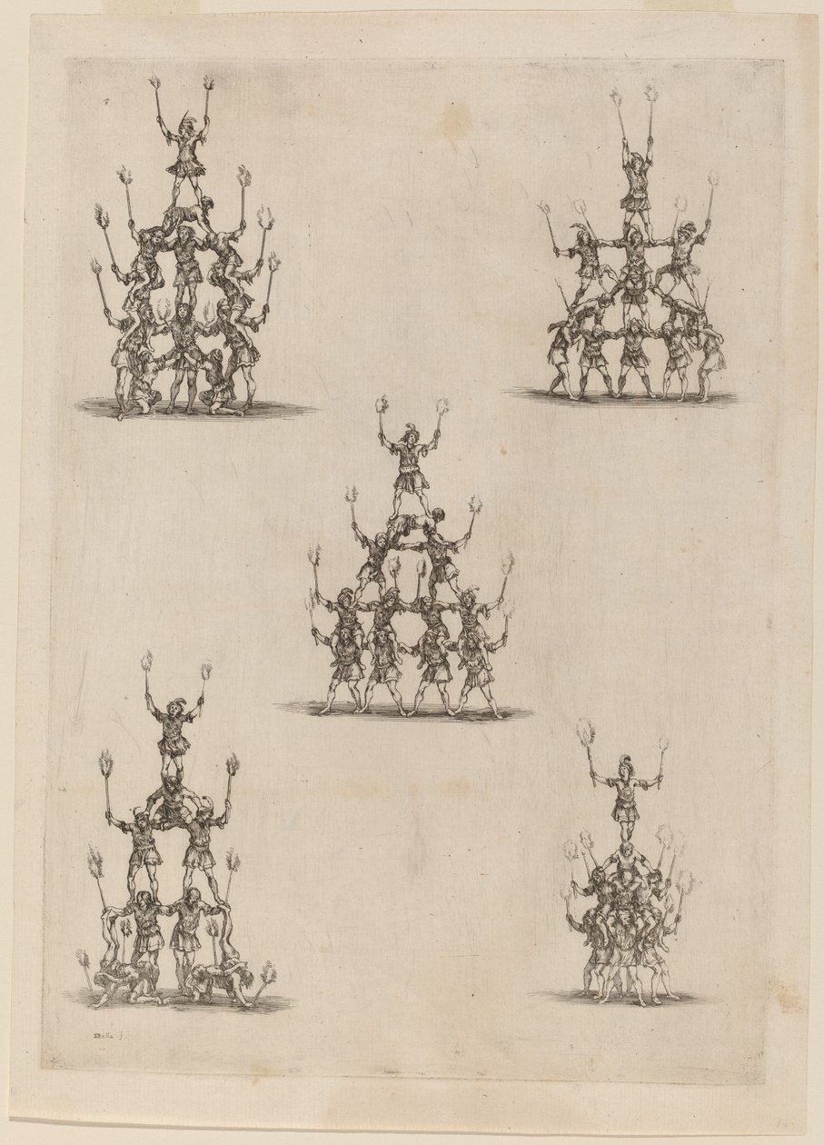 Pyramides de jongleurs - Stefano della Bella