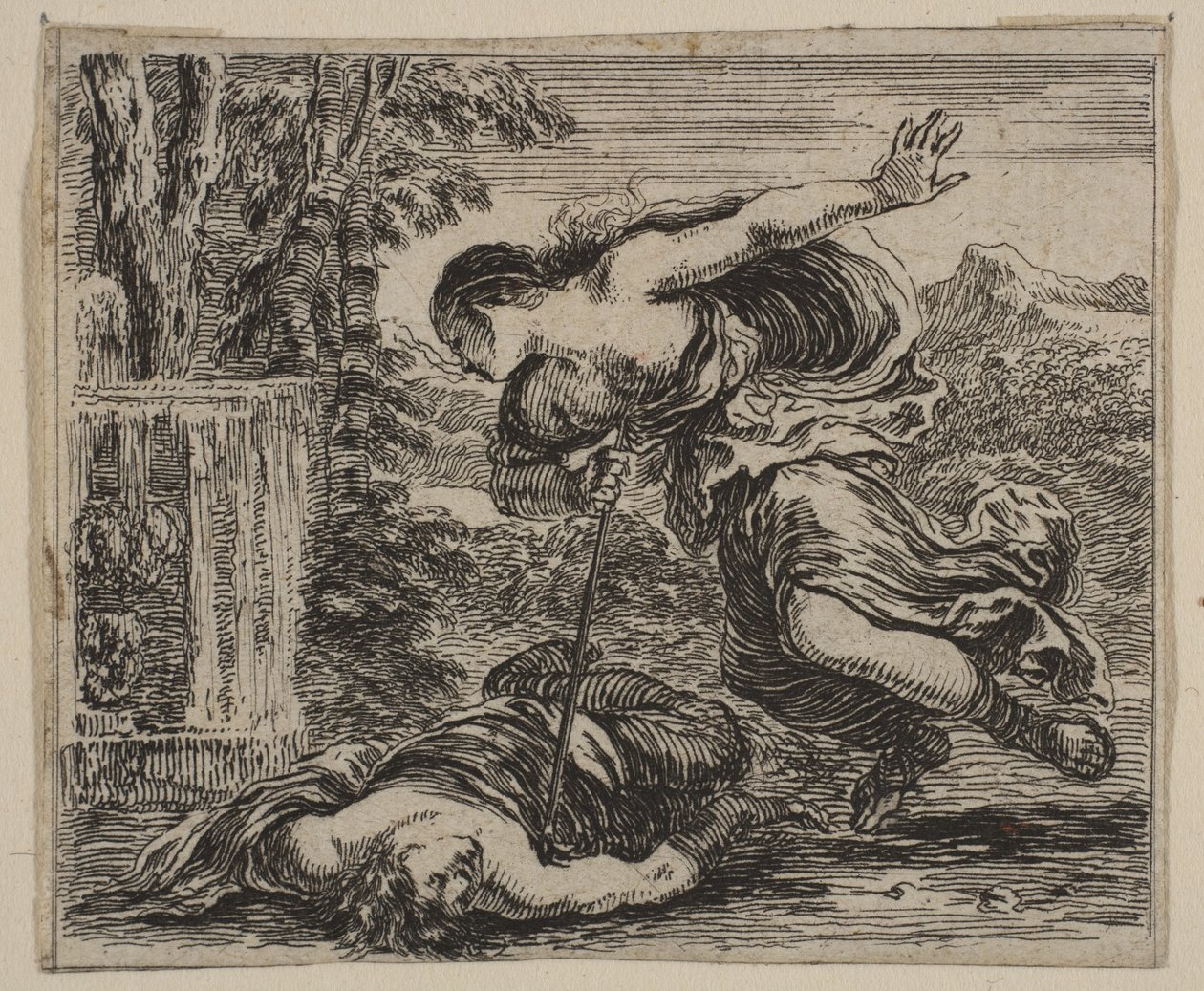 Pyramus et Thisbe, du Jeu de la Mythologie, 1644 - Stefano della Bella