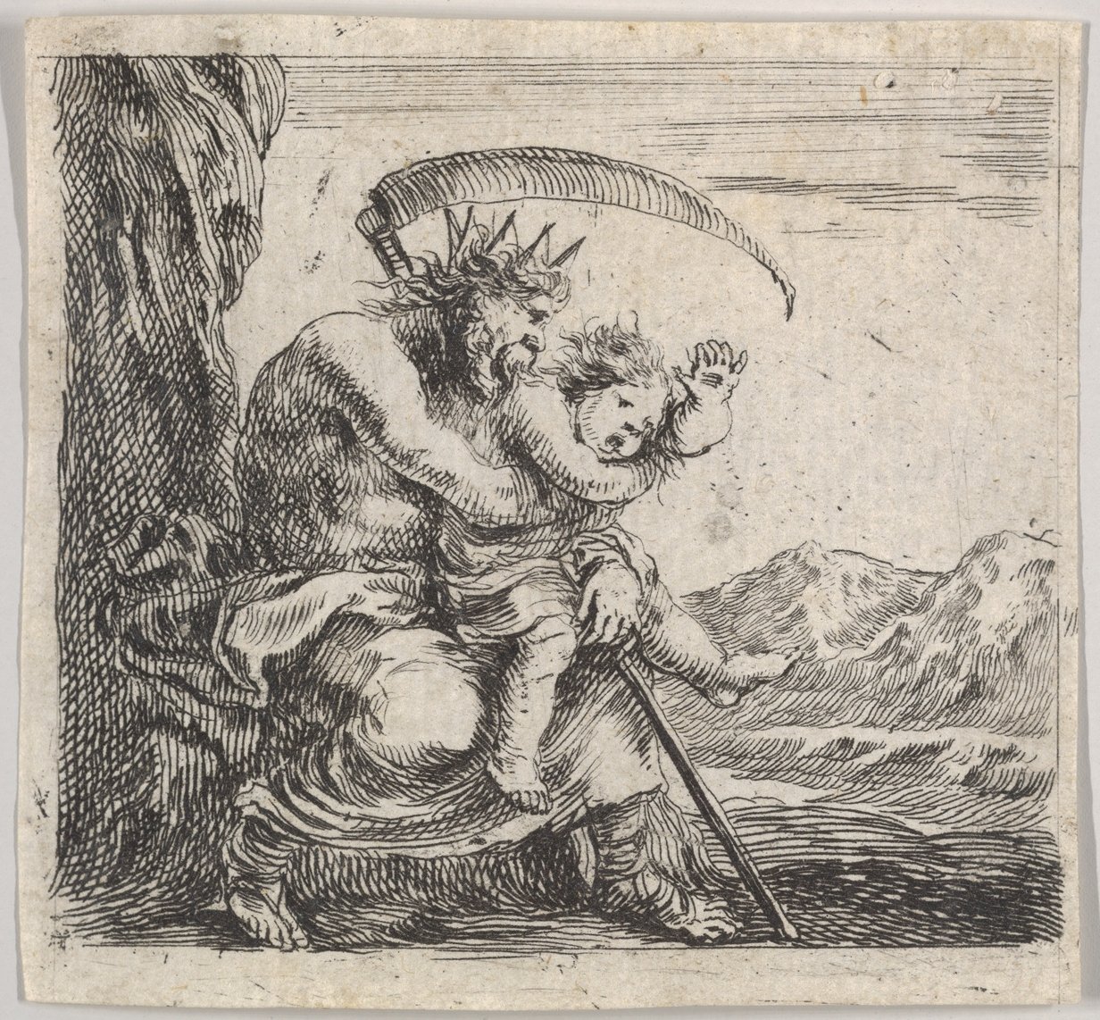 Saturne, du Jeu de la Mythologie, 1644 - Stefano della Bella