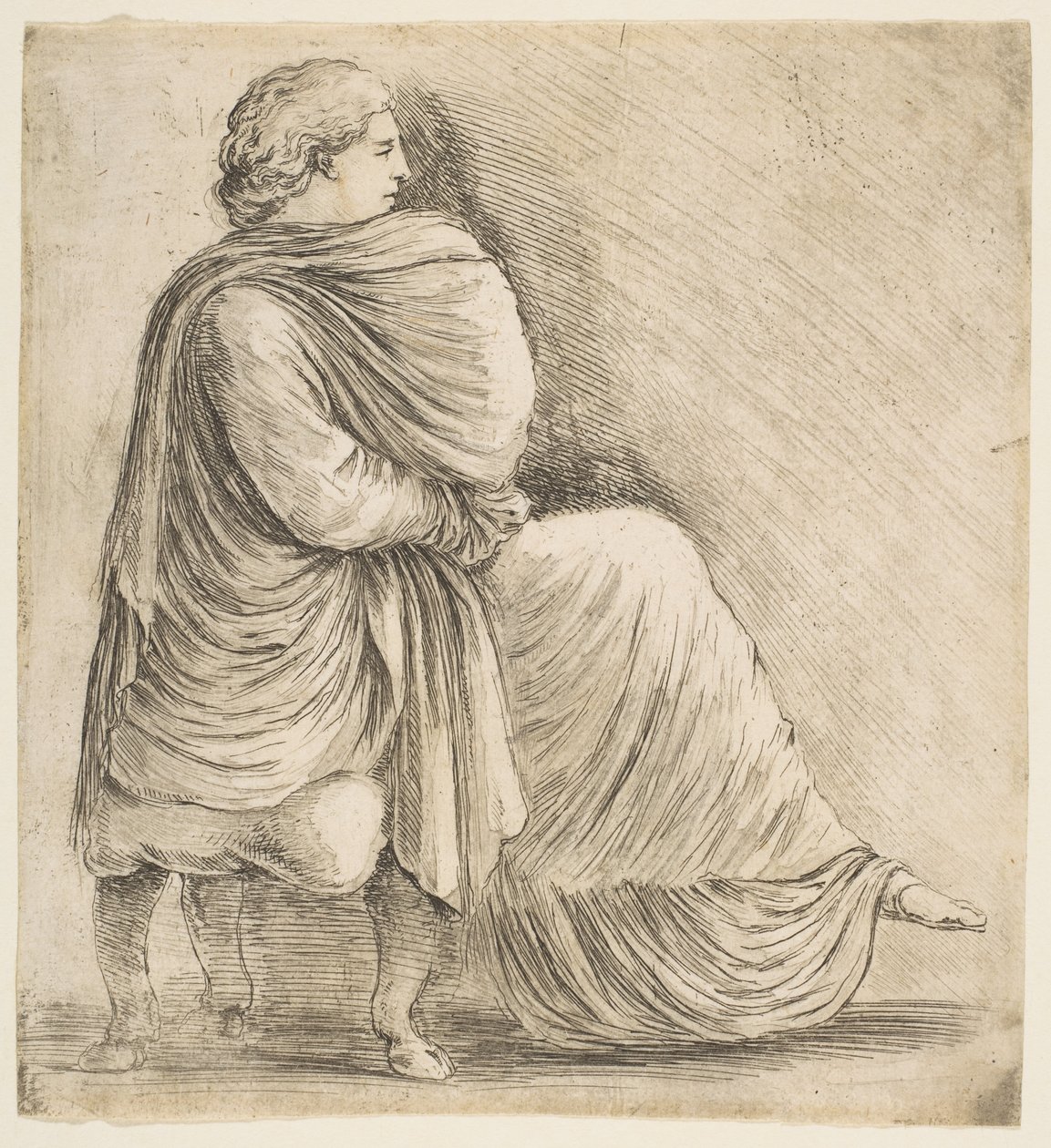 Femme Assise de Profil d