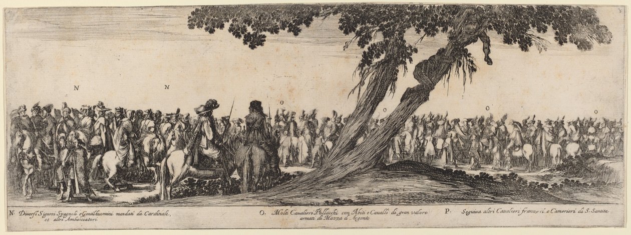 Gentilshommes espagnols, cavaliers polonais et français, 1633 - Stefano della Bella