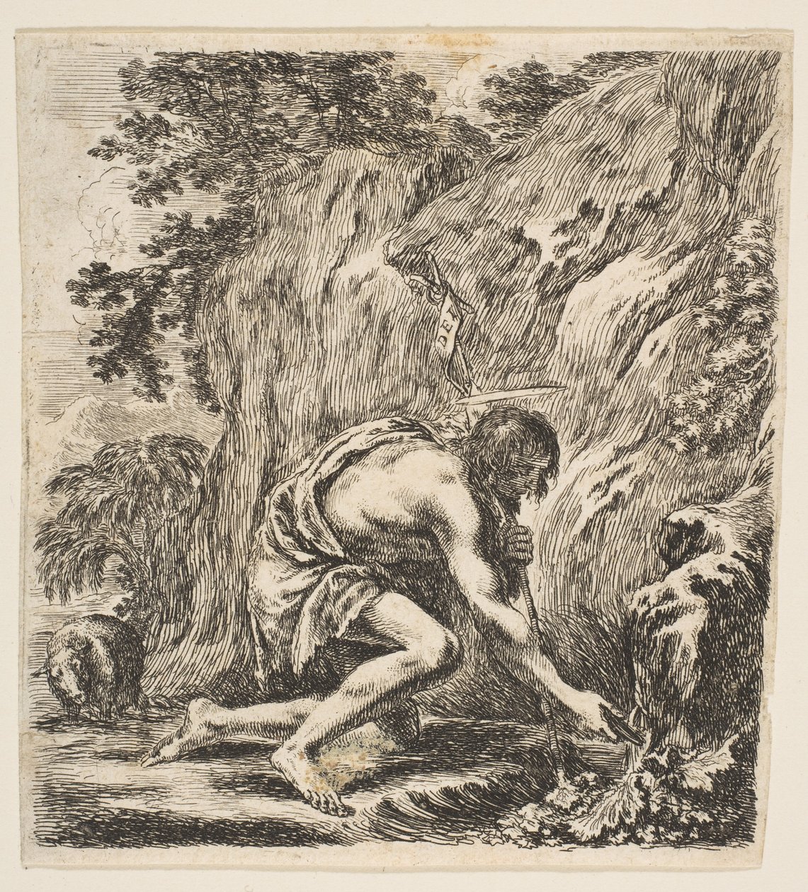 Saint Jean-Baptiste puisant de l