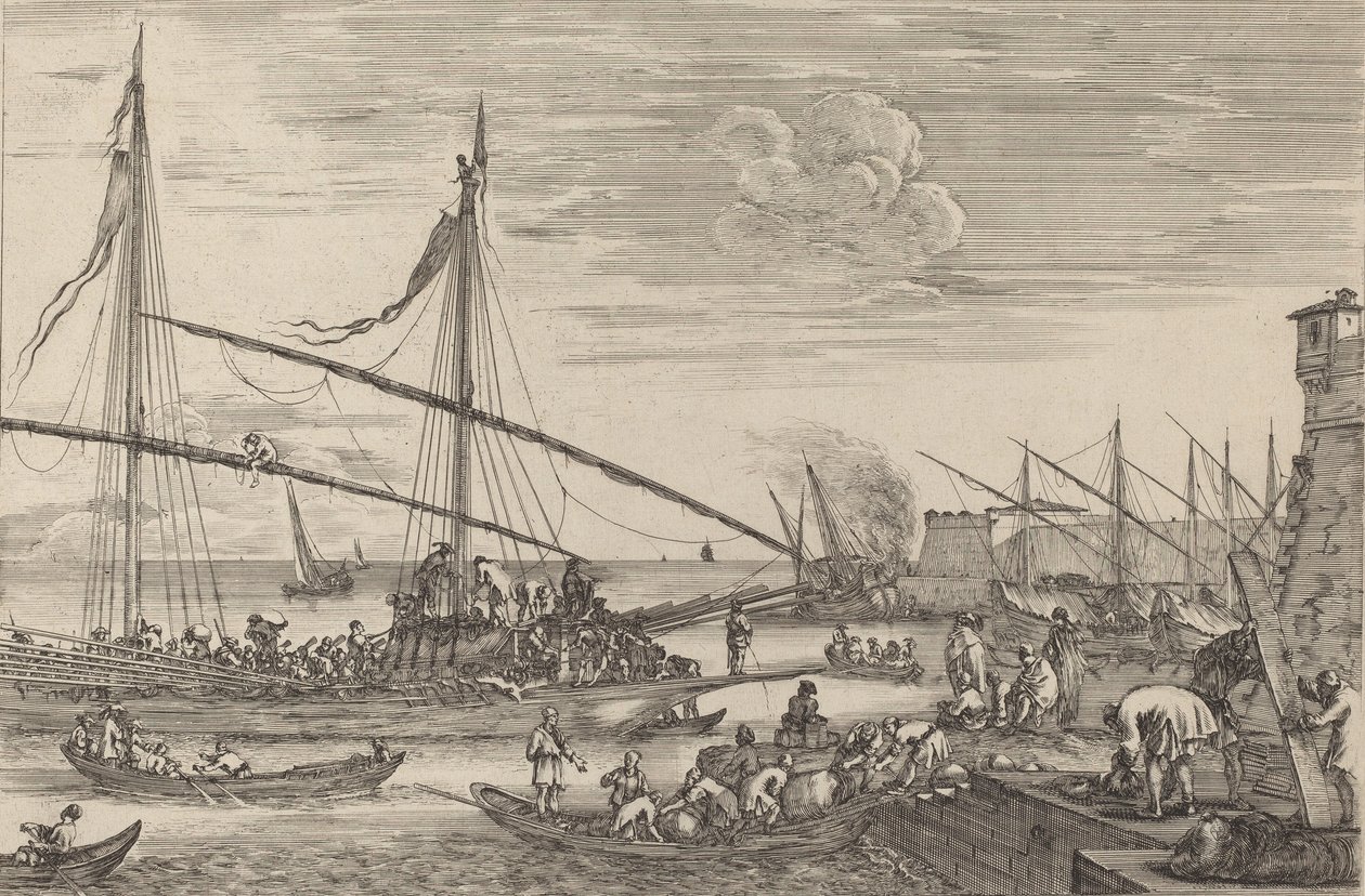 Les fortifications de Livourne, probablement vers 1654-1655 - Stefano della Bella