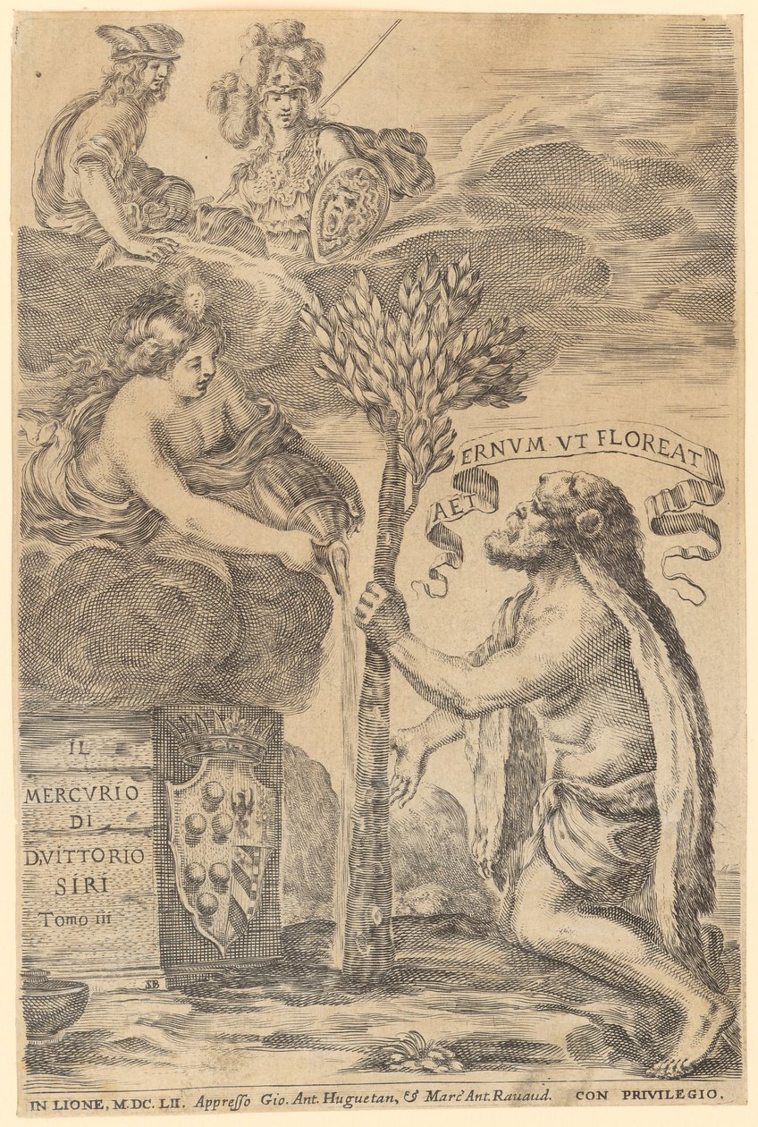 Page de titre du troisième volume du « Mercurio » de V. Siri - Stefano della Bella