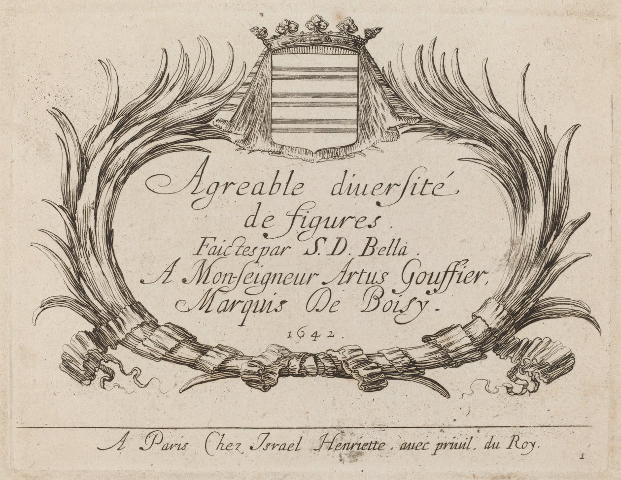 Page de titre pour "Agreable diversite de figures" - Stefano della Bella