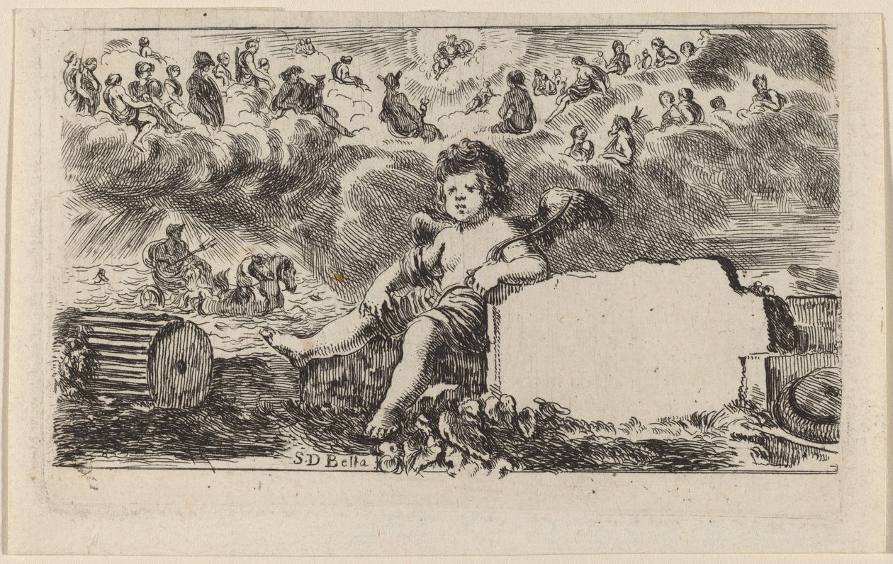 Page de titre pour Jeu des Mythologie, 1644 - Stefano della Bella