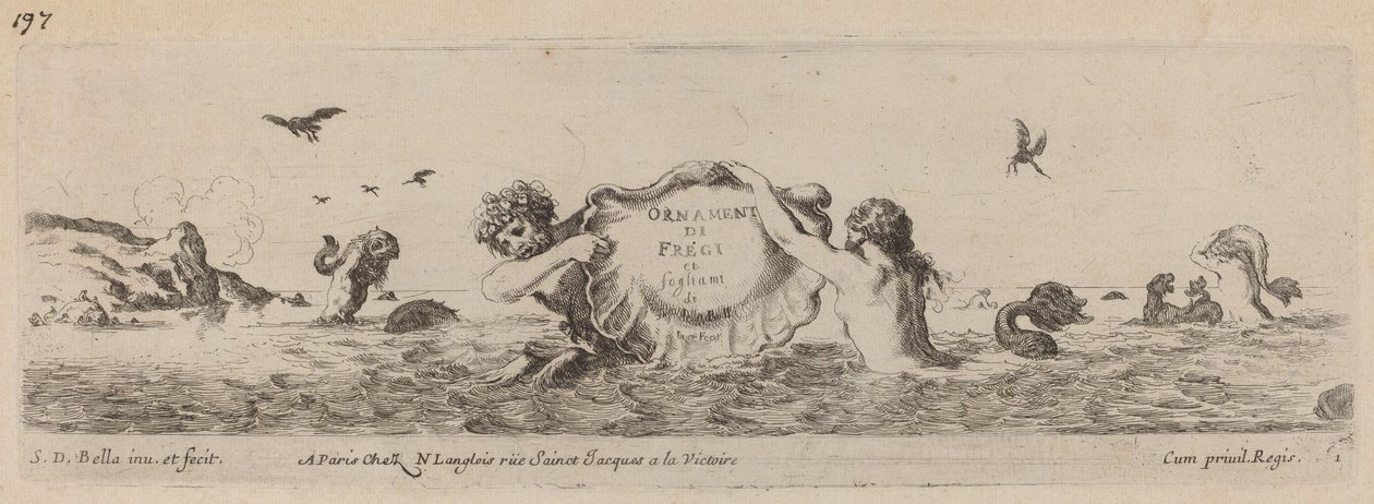 Page de Titre pour "Ornamenti di fregi e fogliani" - Stefano della Bella