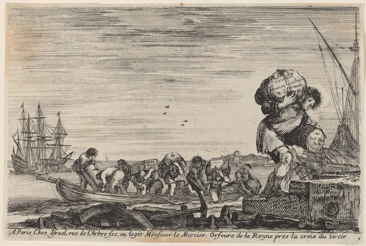 Page de titre pour Vues des ports de la mer, 1647 - Stefano della Bella