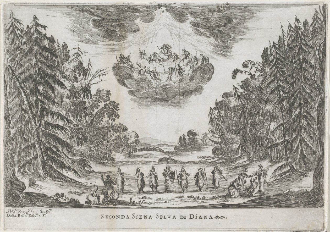 Deuxième scène : la forêt de Diane (Seconda scena selva di Diana) - Stefano della Bella