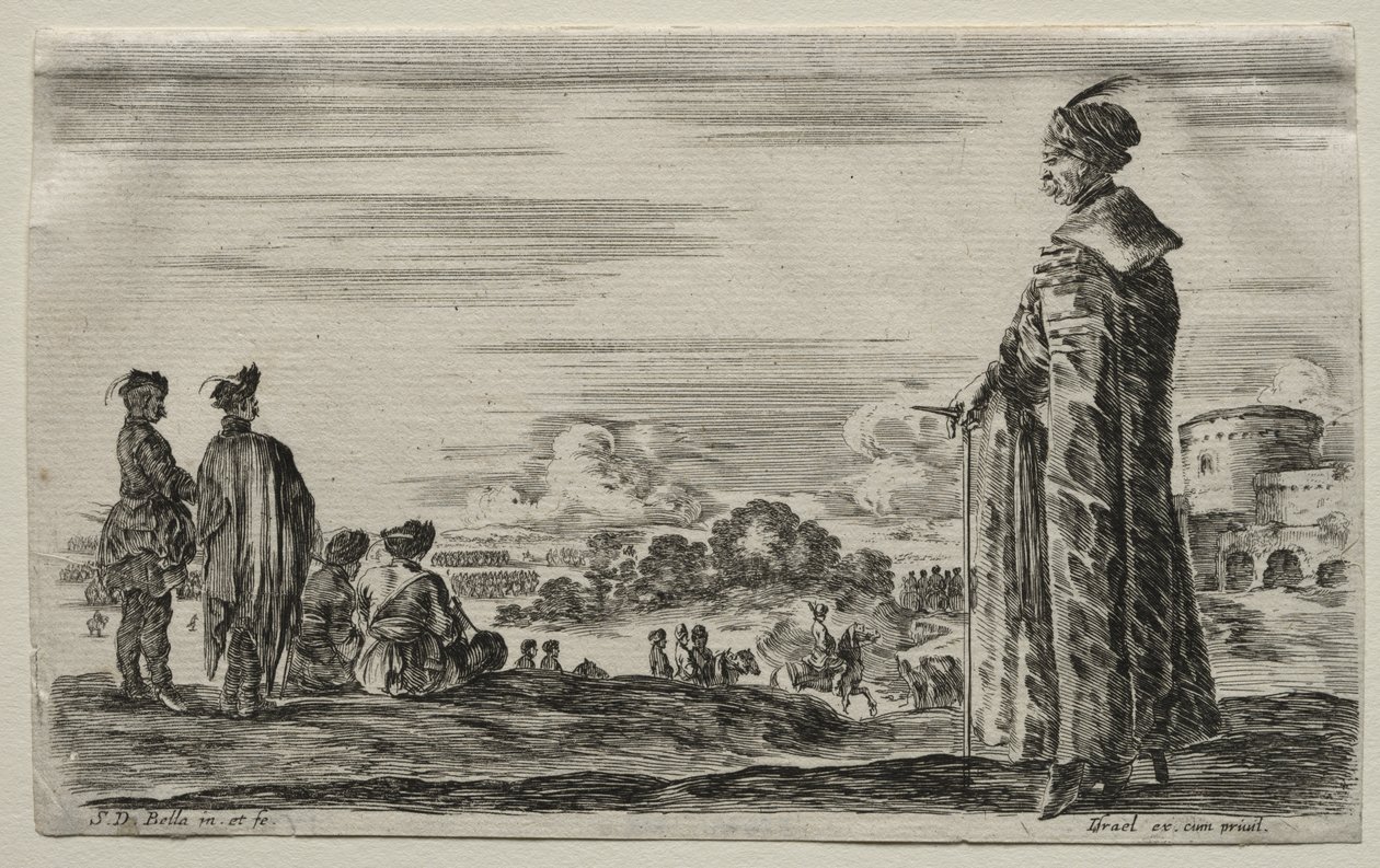 Diverses Figures et Paysages: Un Groupe de Gentilshommes Polonais - Stefano della Bella
