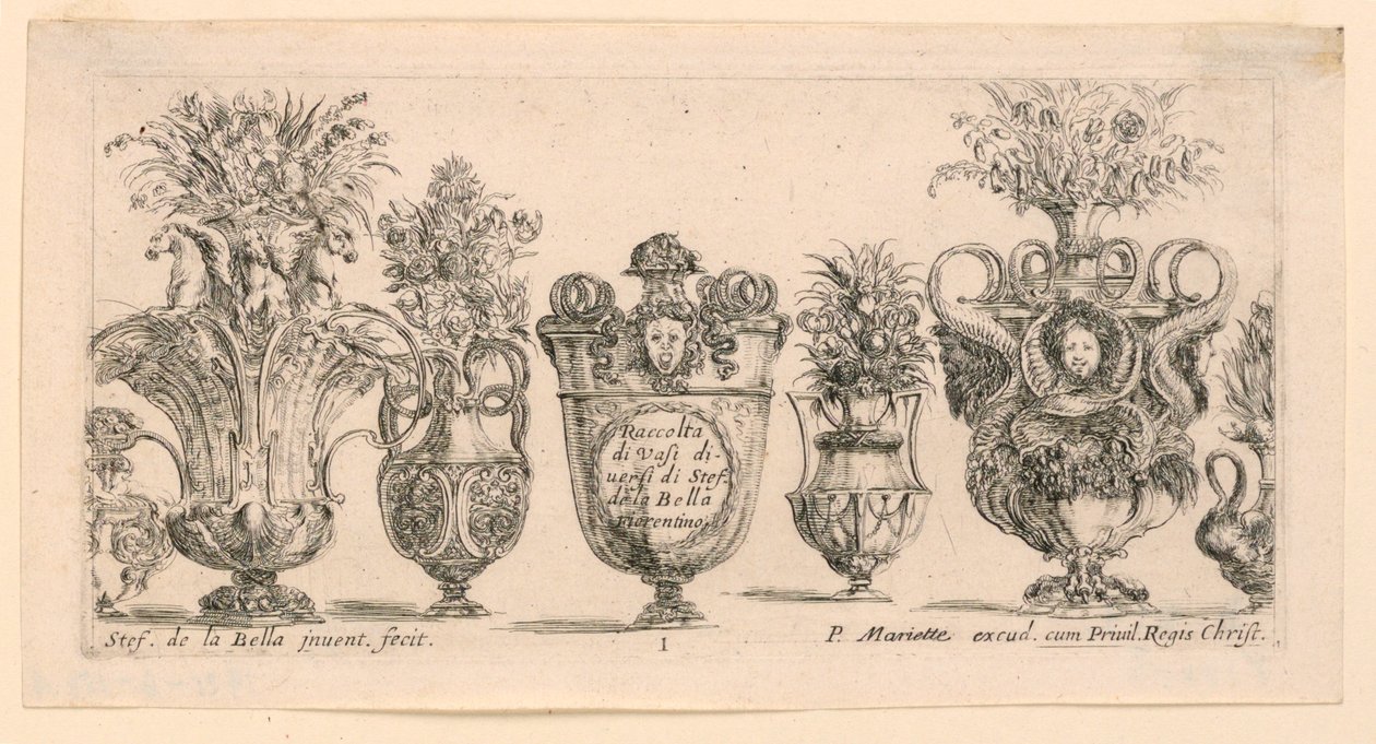 Vases, de "Raccolta di Vasi Diversi" - Stefano della Bella