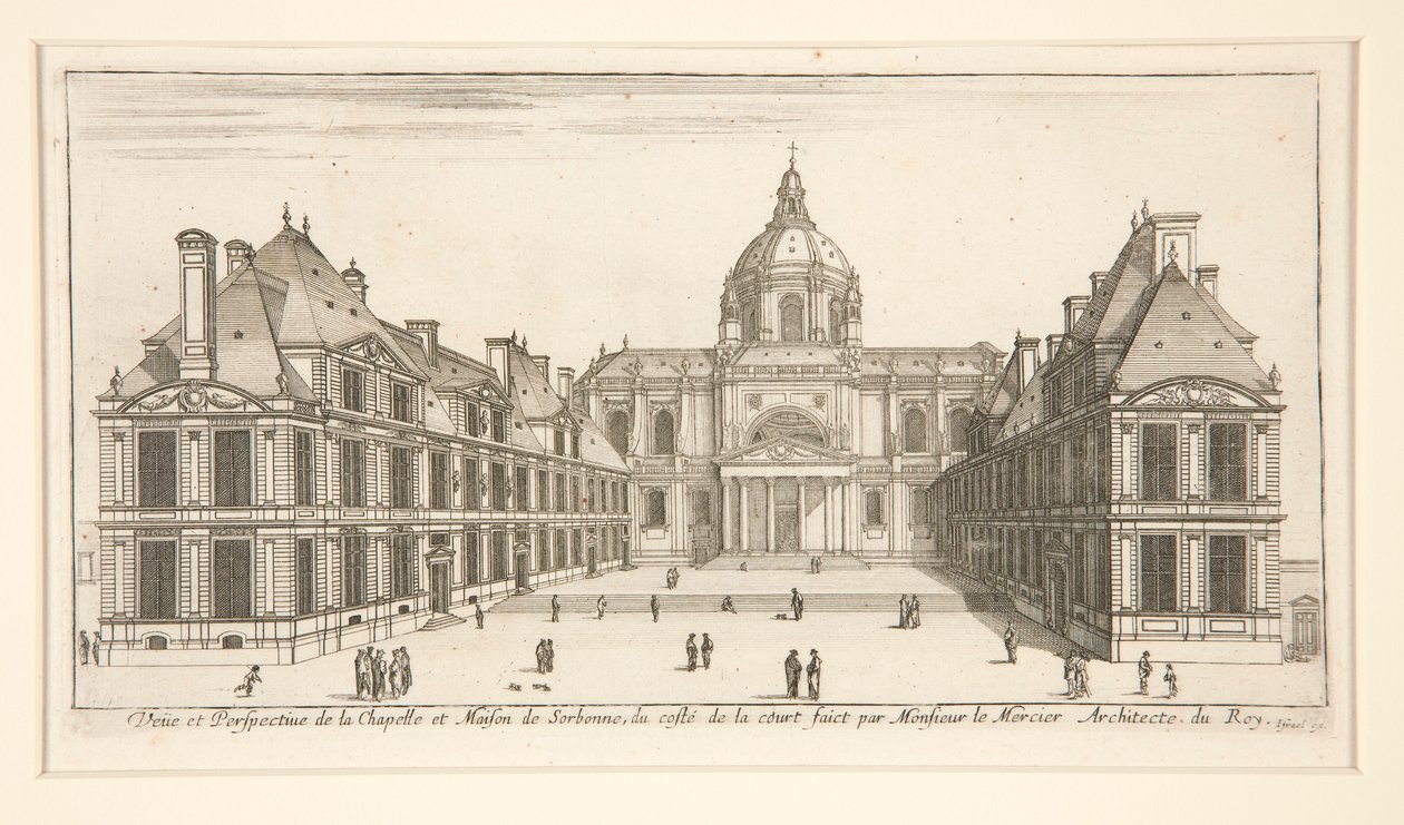 Vue et perspective de la Chapelle et Maison de Sorbonne - Stefano della Bella