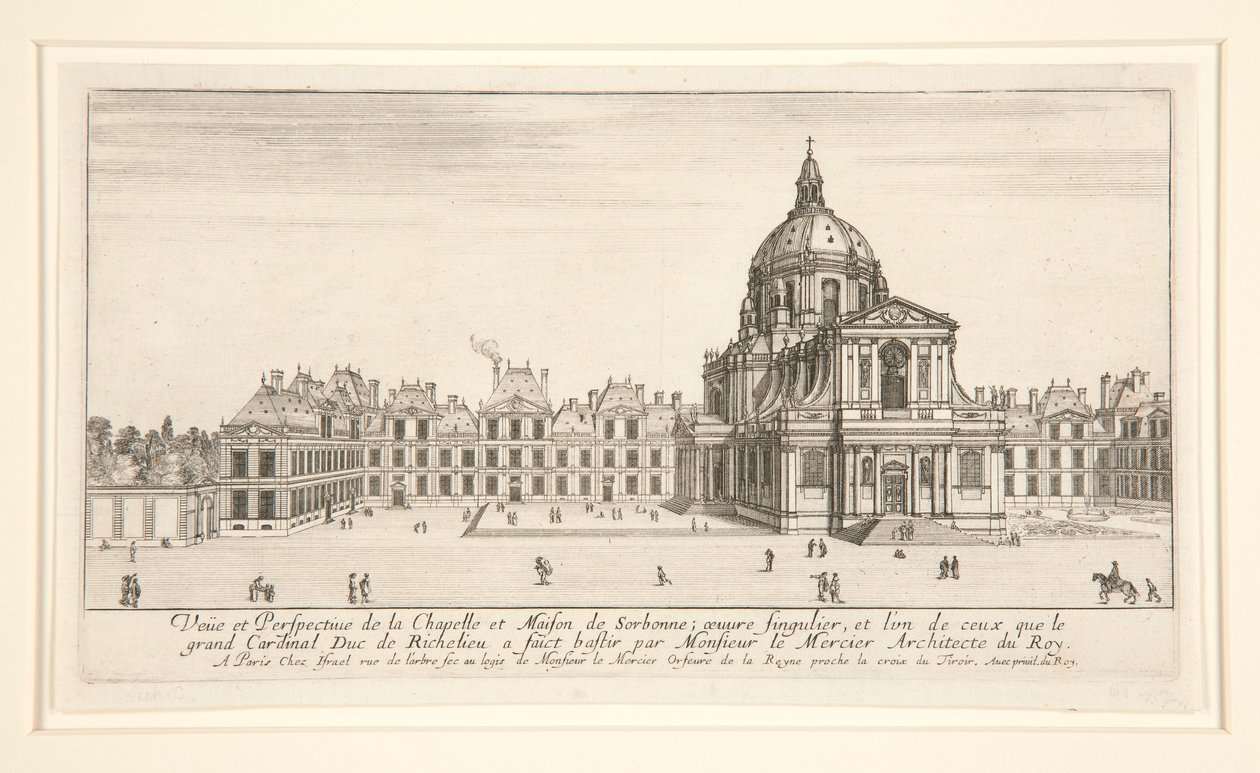 Vue et perspective de la Chapelle et Maison de Sorbonne - Stefano della Bella