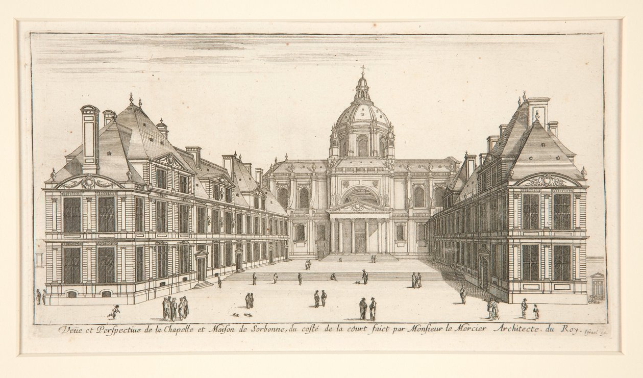 Veue et Perspective de la Chapelle et Maison de Sorbonne - Stefano della Bella