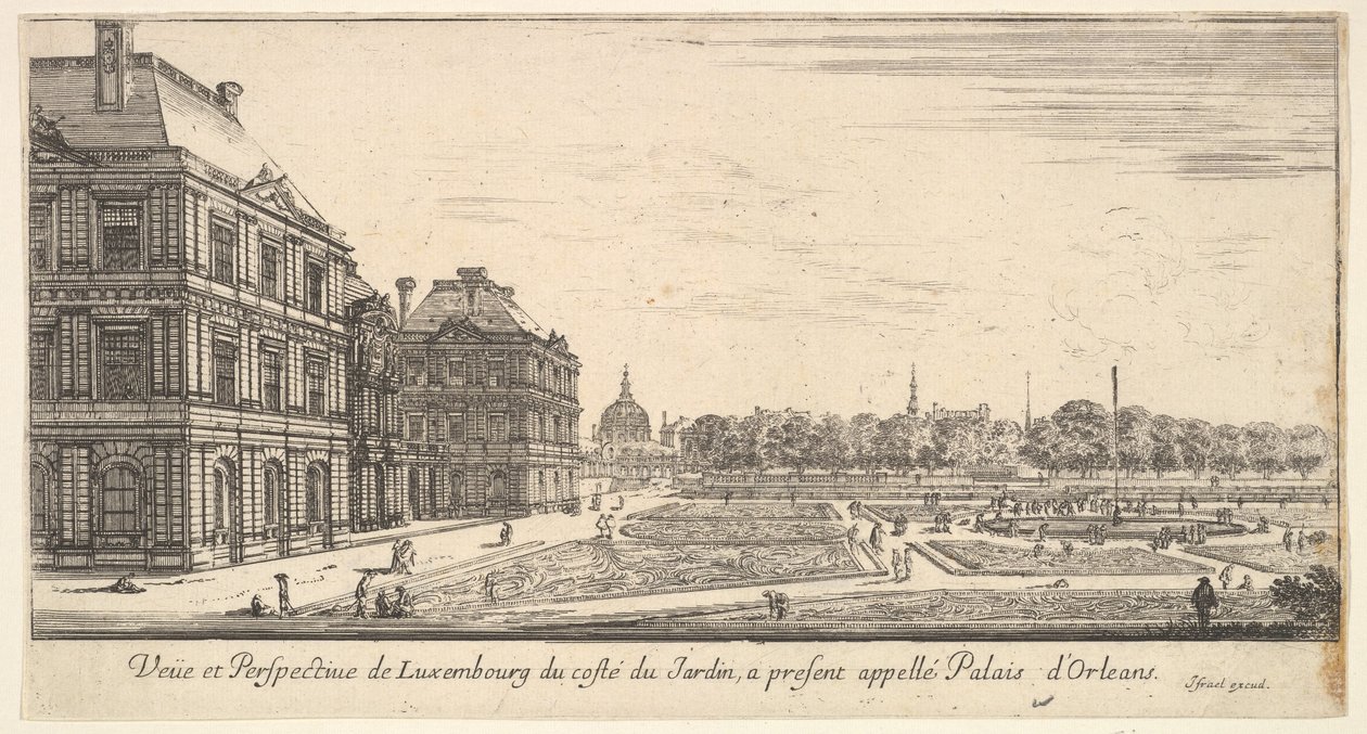Vue de Luxembourg depuis le côté jardin du Palais d