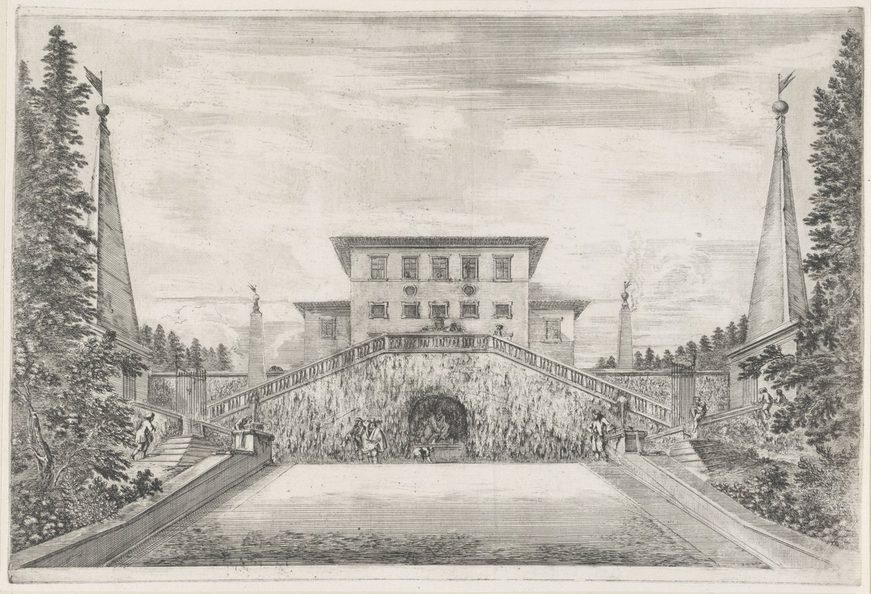 Villa Pratolino (titre de la série) Vues de la villa de Pratolino (titre de la série) - Stefano della Bella