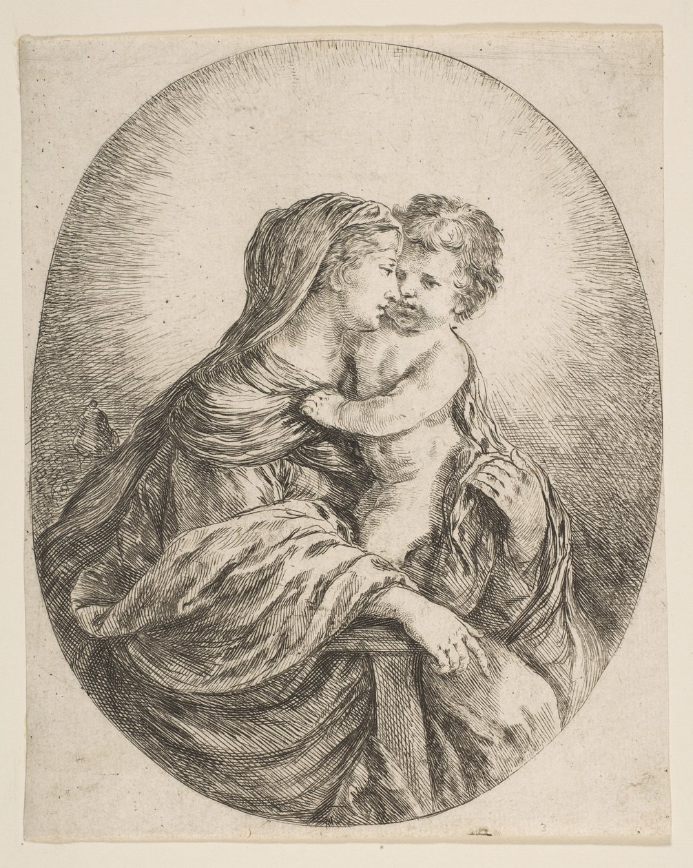 La Vierge embrassant l