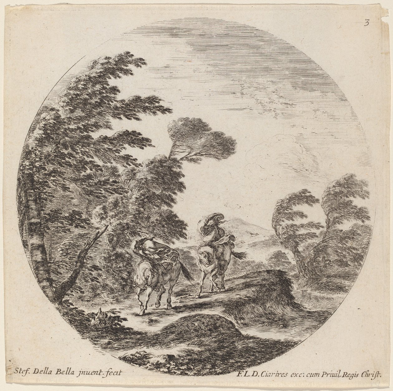 Cavaliers emportés par le vent, 1646 - Stefano della Bella