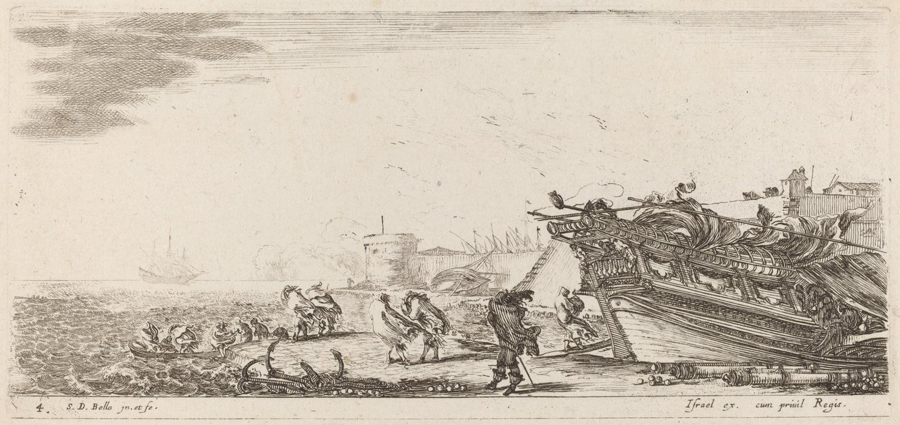 Port venteux, 1644 - Stefano della Bella