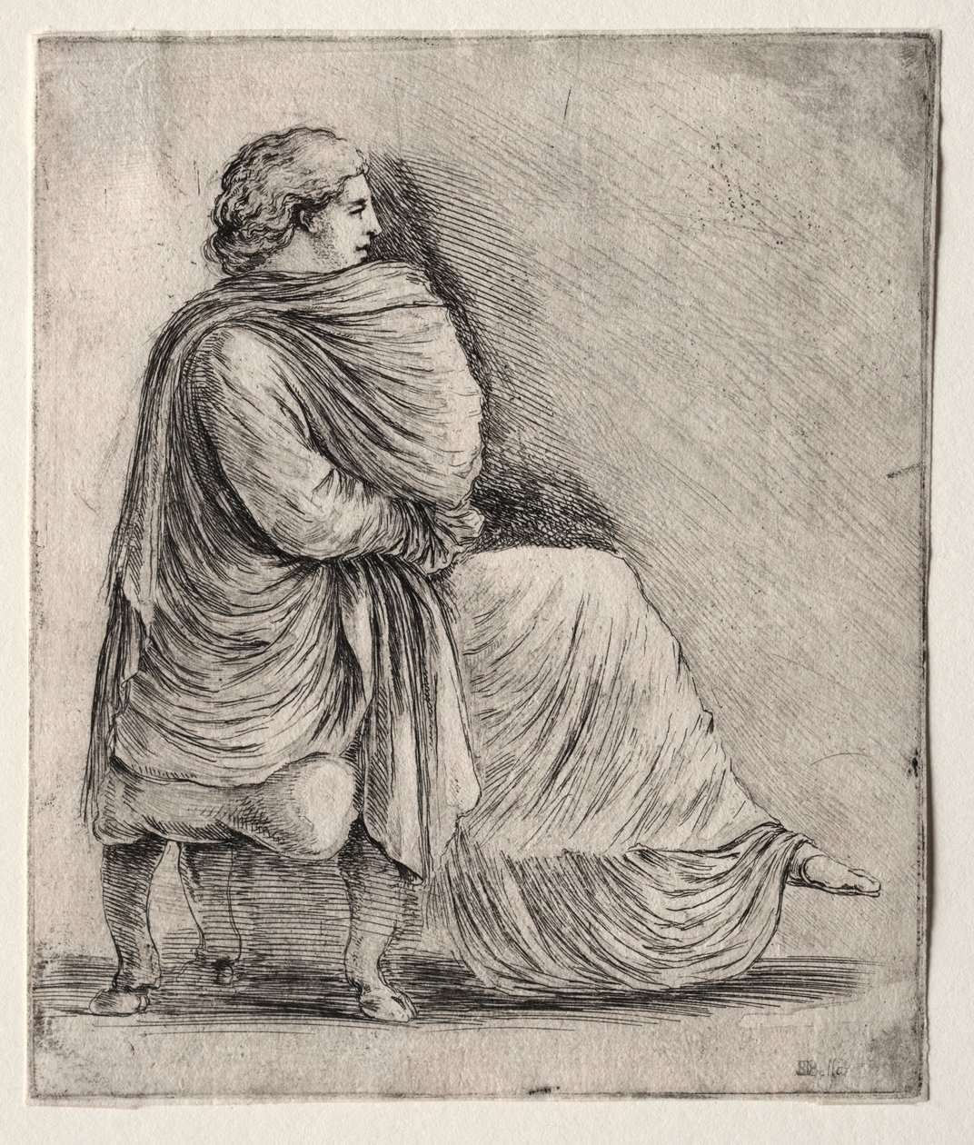 Femme assise sur un tabouret - Stefano della Bella