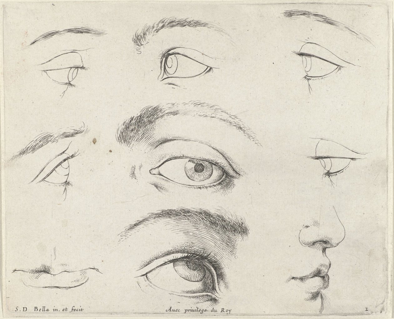 Sept yeux, deux bouches et un nez - Stefano della Bella