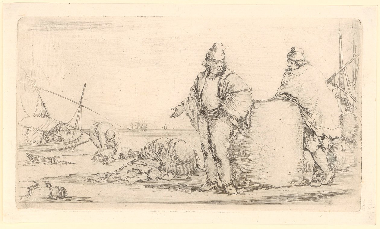 Deux marins se tiennent près d