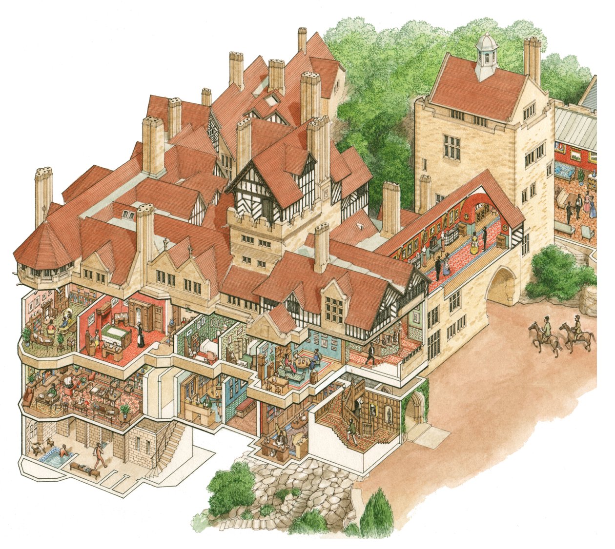 Maison Cragside, Northumberland, vers 1872-1900 - Stephen Conlin