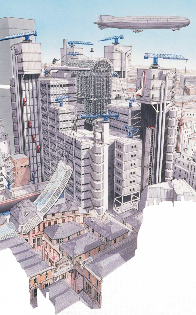 Le bâtiment Lloyds, City de Londres, vers 1987-1995 - Stephen Conlin