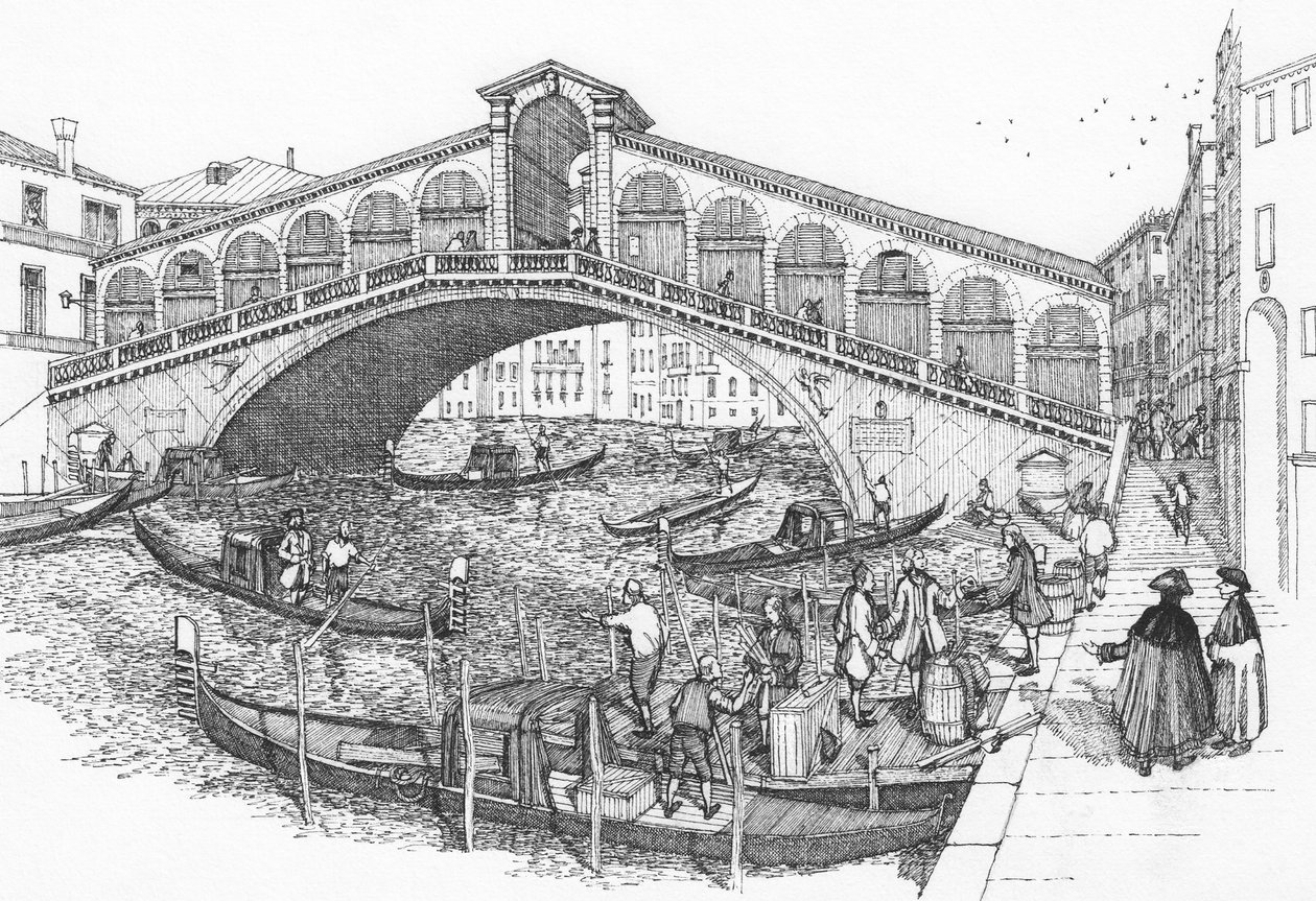 Le Pont du Rialto, Venise au XVIIIe siècle - Stephen Conlin