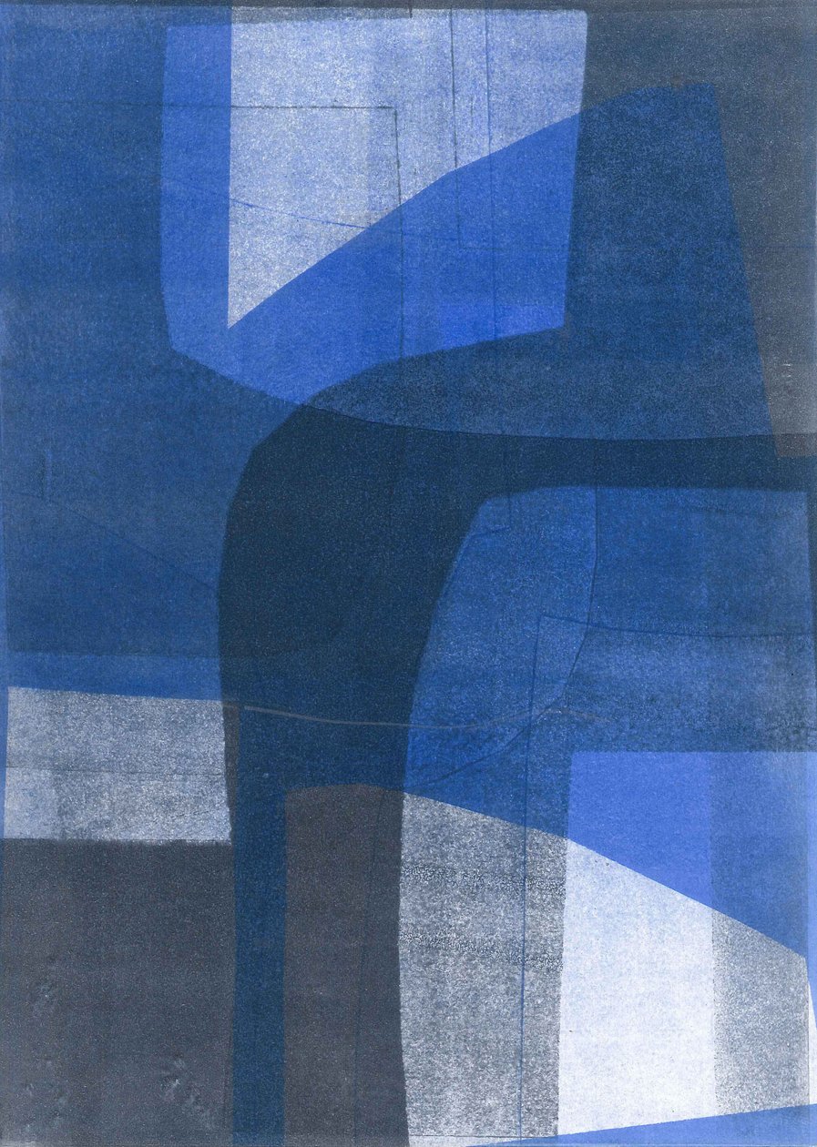 Arches bleues VI, 2015 (monoprint sur papier) - Stephen Dow
