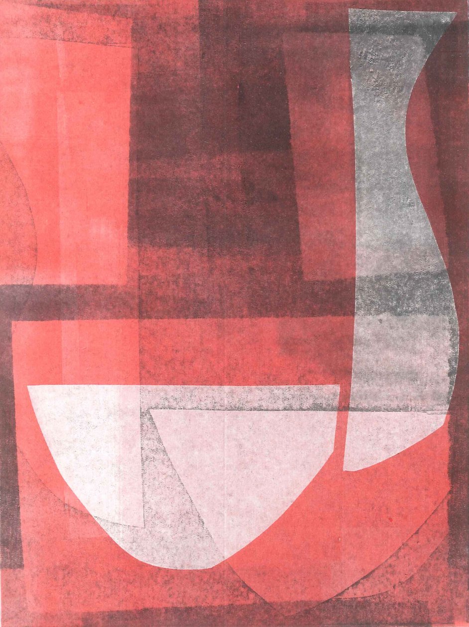 Bol et pichet, 2015 (monoprint sur papier) - Stephen Dow