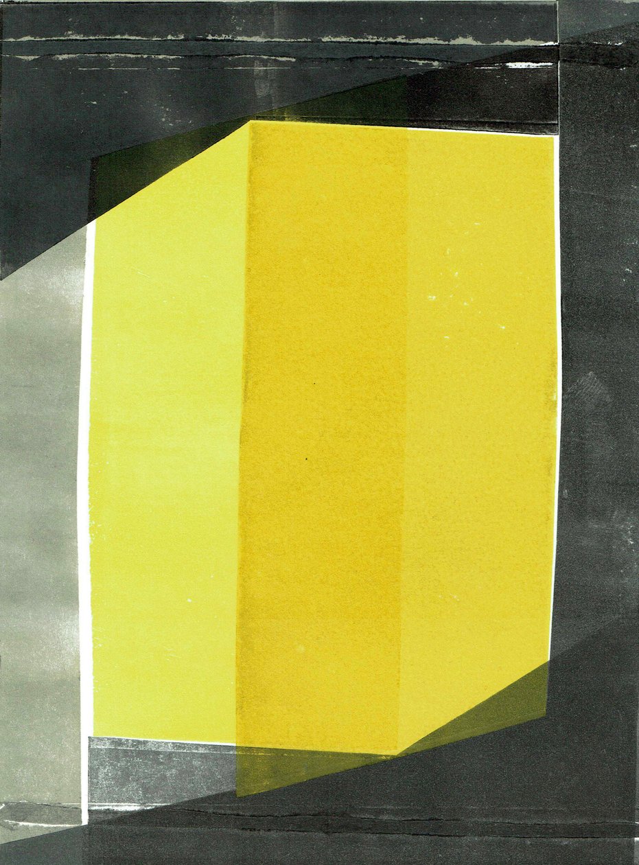 Oblique I, 2020, monoprint on paper - Stephen Dow
